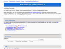 Tablet Screenshot of konzertliste.de